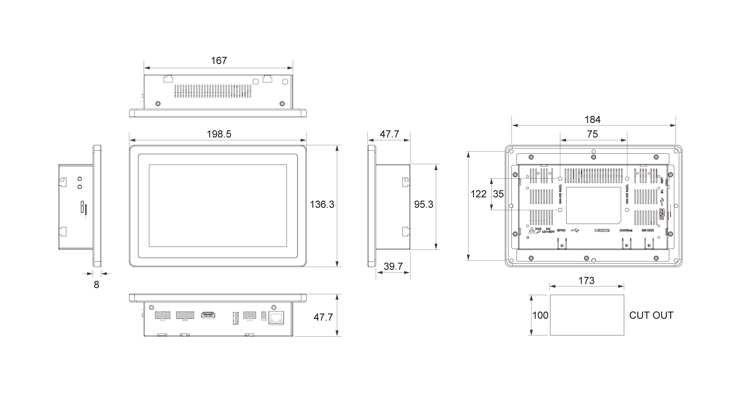 TC-0710 Dimensions
