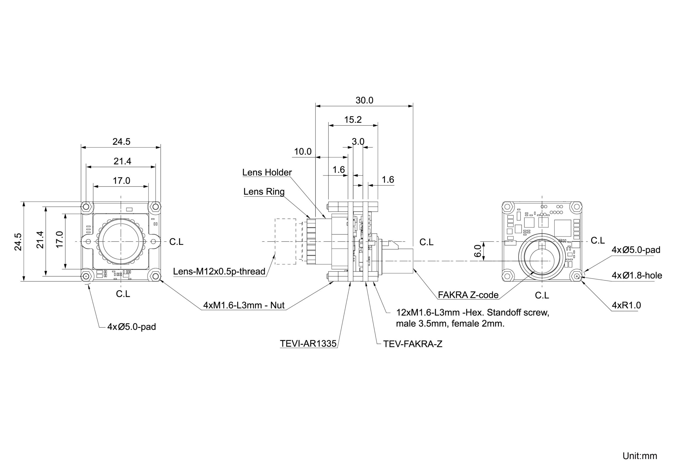 UVLS-GM2-AR1335 Dimension