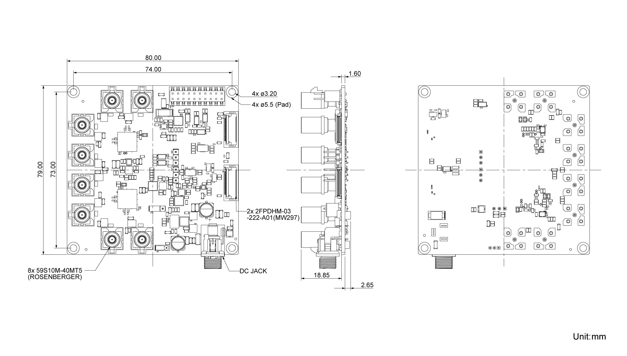 VL-GM2-8CAM-RPI22 Dimensions